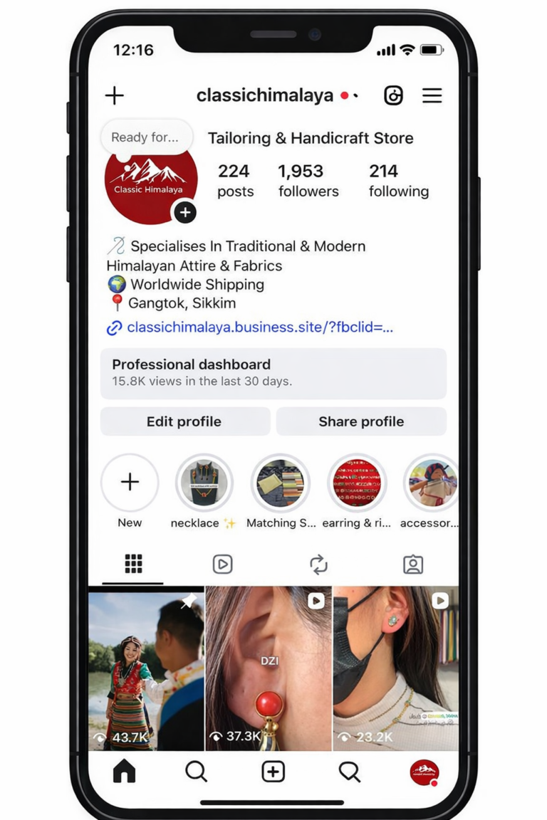 Classic Himalaya Instagram Page managed by Outshine Studios